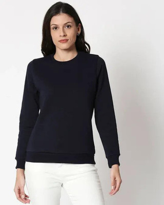 WILDIUM Full Sleeve Solid Women Sweatshirt