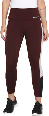 OFF LIMITS Color Block Women Maroon Tights