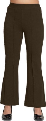 Lapza Regular Fit Women Brown Trousers