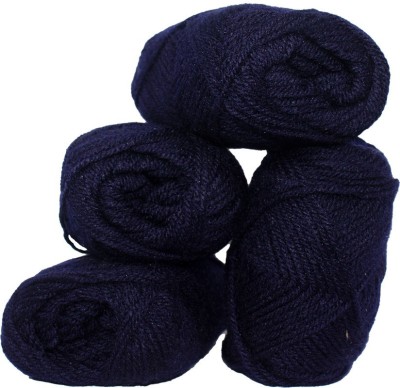 Royal Villa Original Knitting Yarn Wool-DEEP BLUE Woolen Crochet Yarn Thread. Wool Yarn for Knitting. Woolen Thread-200gms-ART&CRAFT