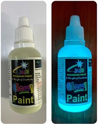 Jash Night Glow Paint Night Glow water-based acrylic paint Blue 30gm(50ml)(Set of 1, Blue)