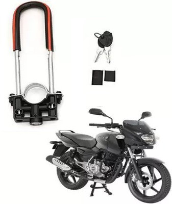 Bullkartzone Bike Front U-Type Anti Theft Wheel Lock For Bajaj Pulsar 150 DTS-i Wheel Lock(Black, Red)