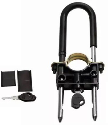 WHEETOYKART Bike Locking System Premium Wheel Lock For Honda Cb Twister Wheel Lock(Black)