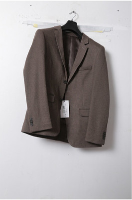INVICTUS Self Design Single Breasted Casual Men Blazer(Brown)