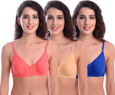 Bilqis Women Full Coverage Non Padded Bra(Multicolor)