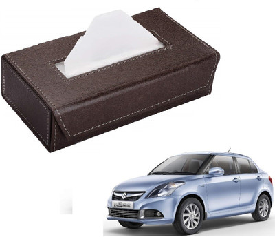 AuTO ADDiCT Car Tissue Box Paper Tissue Holder Brown with 200 Sheets(100 Pulls) For Maruti Suzuki Swift Dzire New (2011-2017) Vehicle Tissue Dispenser(Maroon)