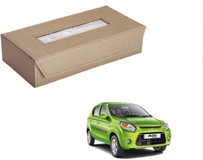 AuTO ADDiCT Car Tissue Box Paper Tissue Holder Beige with 200 Sheets(100 Pulls) For Maruti Suzuki Alto 800 Vehicle Tissue Dispenser(Beige)