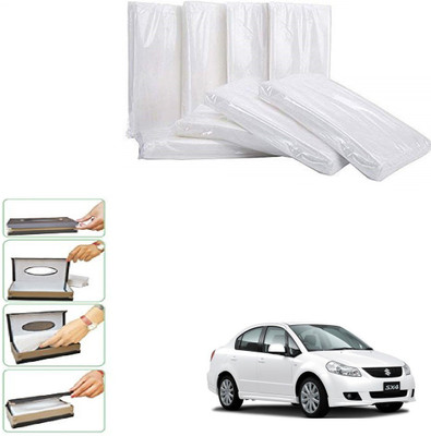 AuTO ADDiCT Car Tissue Box Refiller facial tissue (Pack of 10,100 pulls 2 ply,TISSUE REFILL ONLY) For Maruti Suzuki SX4 Vehicle Tissue Dispenser(White)
