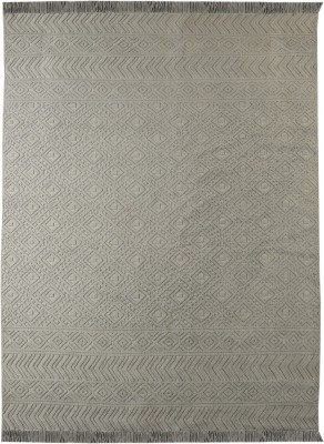 Saral Home Grey Cotton Carpet(4 ft,  X 6 ft, Rectangle)