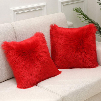 Catchyx Cart Microfibre Solid Cushion Pack of 2(Red)