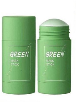 ShopCircuit Green Tea Purifying Clay Stick Mask Oil Control Anti-Acne Eggplant Solid Fine,Portable Cleansing Mask Mud Apply Mask, Green Tea Facial Detox Mud Mask(40 ml)