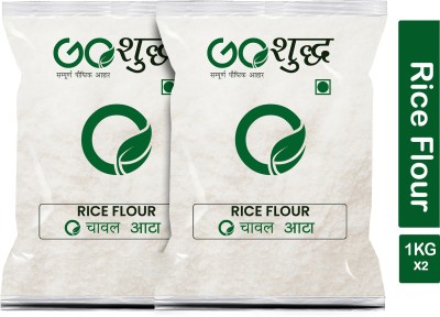 Goshudh Premium Quality Chaval Atta (Rice Flour)-1Kg(2000 g, Pack of 2)