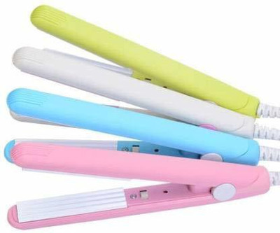 KIDDILY Hair Straightener Mini Professional Hair Pressing Machine With Temperature Control, Flat Iron Plate Pack Of 1 Hair Straightener(Multicolor)