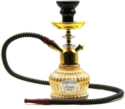 Wish Divine Wish Divine Gamla Glass Hookah Pot (Height 12 Inches, Blue) 12 inch Glass Hookah(Gold)