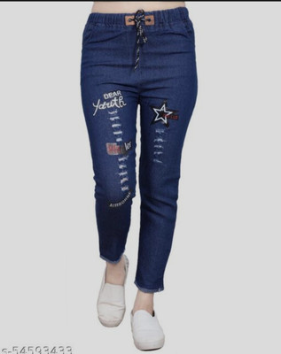 rj enterprises Jogger Fit Girls Dark Blue Jeans