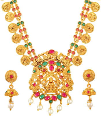 memoir Brass Gold-plated Multicolor Jewellery Set(Pack of 1)