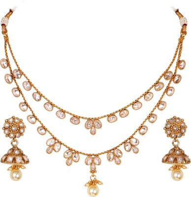 JFL - Jewellery for Less Copper Gold-plated Gold Jewellery Set(Pack of 1)