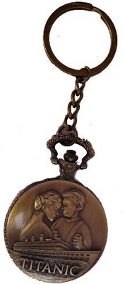 gtrp Titanic Watch Keychain Vintage Pocket Antique Watch Brown Key Chain Key Chain Key Chain