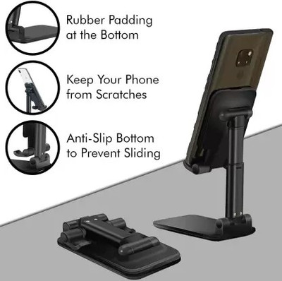 ANY KART Adjustable Cell Phone Stand Foldable, Portable Phone Stand Phone Holder for Desk, Desktop Tablet Stand Compatible with Mobile Mobile Holder