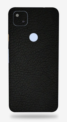 BUGGU Google Pixel 4a, GOOGLE PIXEL 4A Mobile Skin(Ultra Super Black Leather Skin With High Mattte Finish.)