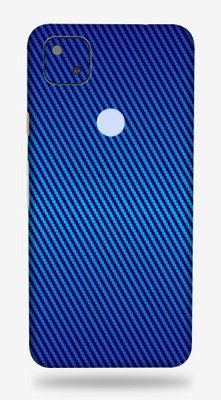 BUGGU Google Pixel 4a Mobile Skin(Ultra Super Carbon Fiber Blue Skin With High Matte Finish., Mobile Skin (Back+Side+Camera))