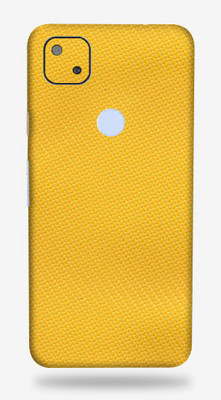 BUGGU Google Pixel 4A Mobile Skin(Ultra Super Yellow Carbon Skin With High Matte Finish., Mobile Skin (Back+Side+Camera))