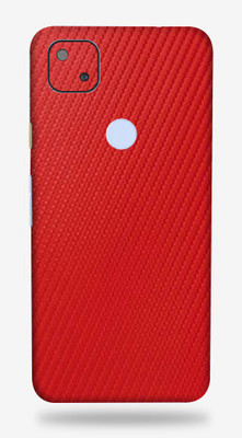 BUGGU Google Pixel 4a Mobile Skin(Ultra Super Red Carbon fiber Skin With High Matte Finish., Mobile Skin (Back+Side+Camera))