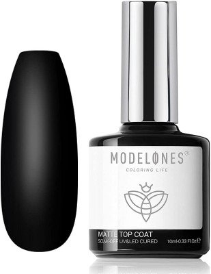 MODELONES 10ml Matt Top Coat UV LED Soak Off New Upgraded Formula UV Gel Nail Polish Long-Lasting Matte Top Coat