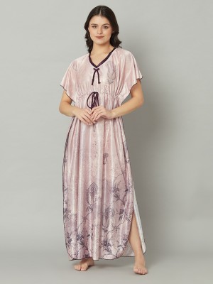 TRUNDZ Women Nighty(Pink)