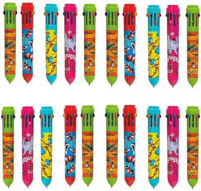 ShubhKraft 10 in 1 RollerBall Pen Ball Pen(Pack of 24, Ink Color - Multicolor)