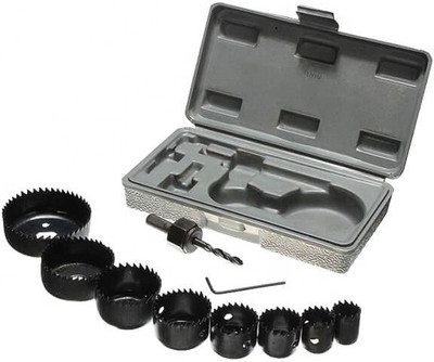 BROKE BRAND 11pc Hole Saw Set Drill Bit Cutter Round Circular for Wood working Power & Hand Tool Kit(11 Tools)