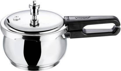 Vinod Cookware 1.5 L Outer Lid Induction Bottom Pressure Cooker(Stainless Steel)
