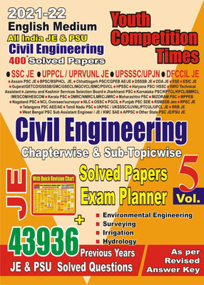 Je Civil Engineering Chapterwise & Sub-Topicwise Solved Papers Exam Planner Vol 5 (English Medium)(Paperback, YCT)