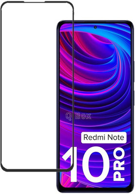 Q Box Edge To Edge Tempered Glass for Redmi note 10 Pro(Pack of 1)