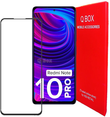 Q Box Edge To Edge Tempered Glass for Redmi note 10 Pro(Pack of 1)