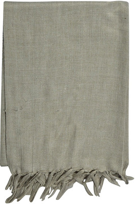 BAISA Pure Wool Solid Men Shawl(Grey)