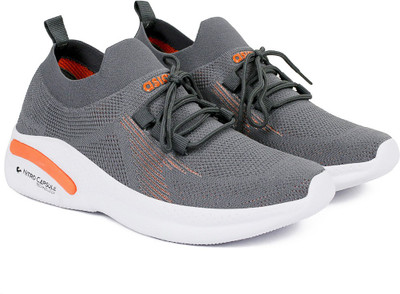 ASIAN Hattrick-21 Running Shoes For Men(Grey, Orange)