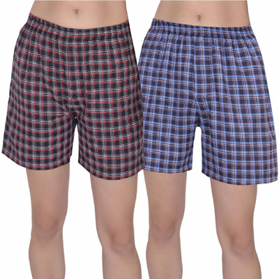 BODY & LOVELY Checkered Men Multicolor Regular Shorts