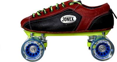 JJ Jonex Fix Body Quad Skates Shoe Super Professional P.U.Wheels Blue with Free Skate's Bag Kids (MYC) Quad Roller Skates - Size 11 UK (18.4 CM) UK