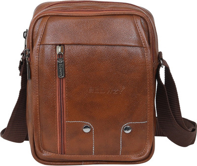 Blowzy Bags Tan Sling Bag Cross Body Travel Office Business Messenger One Side Men & Women Sling Bag