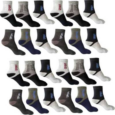 ZQYO Men & Women Self Design Ankle Length(Pack of 12)