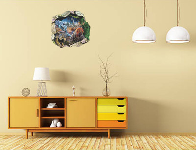 Varadvinayak 46 cm Dinosaurs Self Adhesive Sticker(Pack of 1)