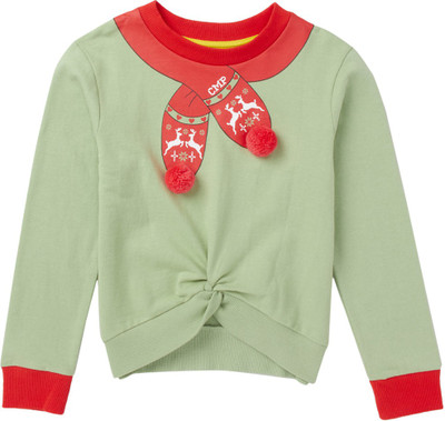 Cub McPaws Full Sleeve Printed Girls Sweatshirt