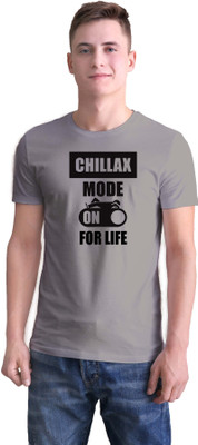 ULTRASTYLE Printed Men Round Neck Grey T-Shirt