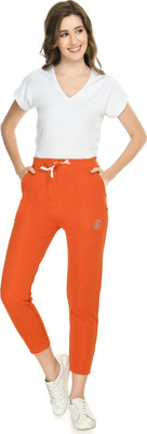 TOLIKE Solid Women Orange Track Pants