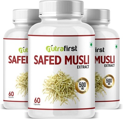 NutraFirst Safed Musli Capsules for Strength, Immunity & Stamina(3 x 60 No)