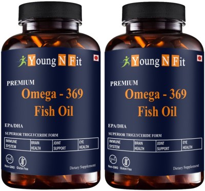 Young N Fit Fish Oil (Triple Strength) With 1000Mg Omega 369 (YNF107)Pro(2 x 60 Capsules)