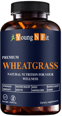 Young N Fit Wheatgrass 800 mg Capsules (YNF94)Premium(60 Capsules)