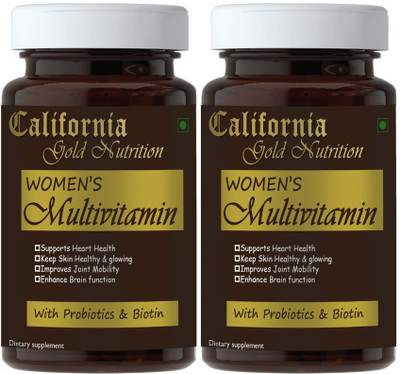 California Gold Nutrition Immunity Multivitamins With Probiotics For Women (Pack Of 2) (Advanced)(2 x 60 Capsules)