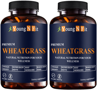 Young N Fit Wheatgrass 800 mg Capsules (YNF140)Pro(2 x 60 Capsules)